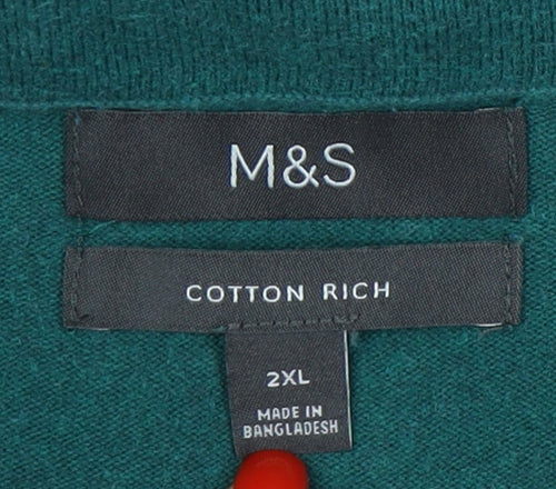 Marks and Spencer Men’s Green 2XL Polo Shirt