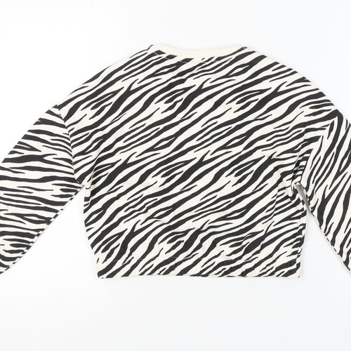 Marks and Spencer Girls' Black Zebra Print Pullover Sweatshirt