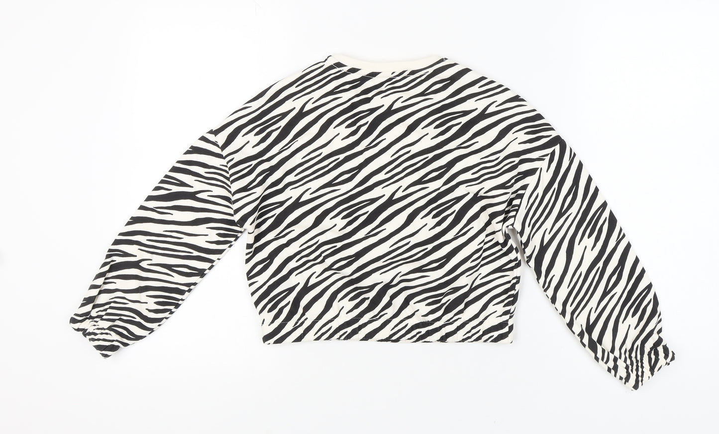 Marks and Spencer Girls' Black Zebra Print Pullover Sweatshirt