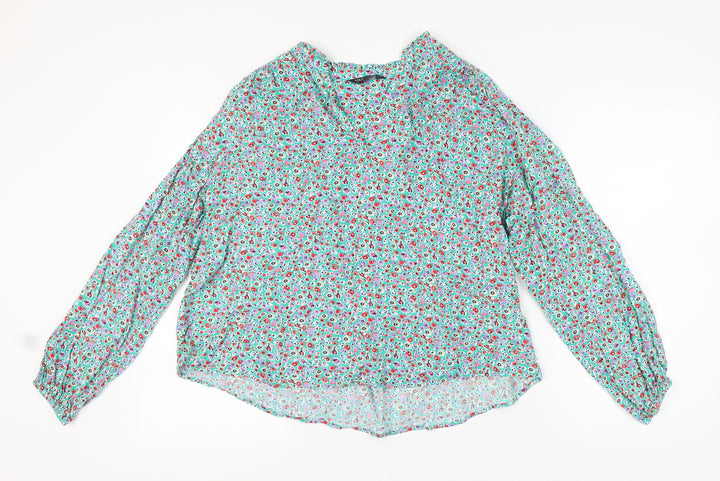 Marks and Spencer Women's Floral Blouse, Size 14, Multicoloured