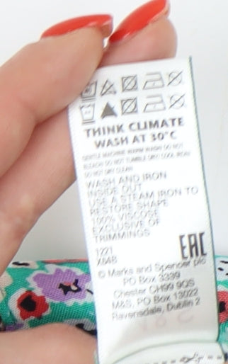 Marks and Spencer Women's Floral Blouse, Size 14, Multicoloured