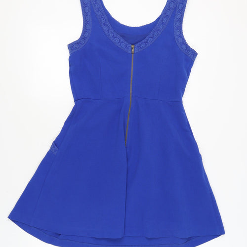 Louche Women's Blue A-Line Sleeveless Dress Size 12