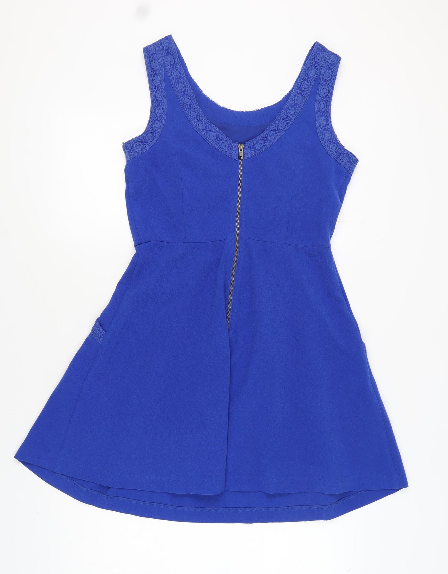 Louche Women's Blue A-Line Sleeveless Dress Size 12