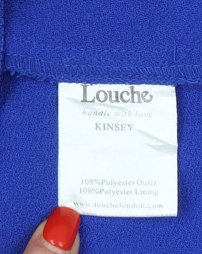 Louche Women's Blue A-Line Sleeveless Dress Size 12