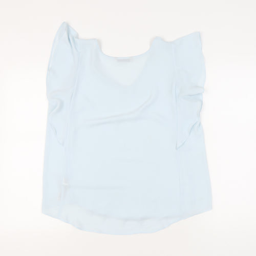 Marks and Spencer Blue Women's Blouse, Size 14, V-Neck, Casual
