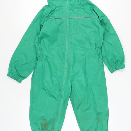 Dry Kids Boys Green Snowsuit 5-6 Years Waterproof Hooded