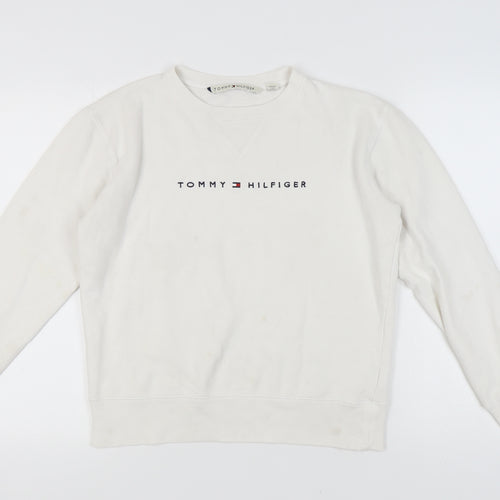 Tommy Hilfiger Men's White M Pullover Sweatshirt