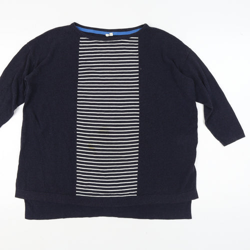 White Stuff Women's Blue Pullover Jumper, Size 14