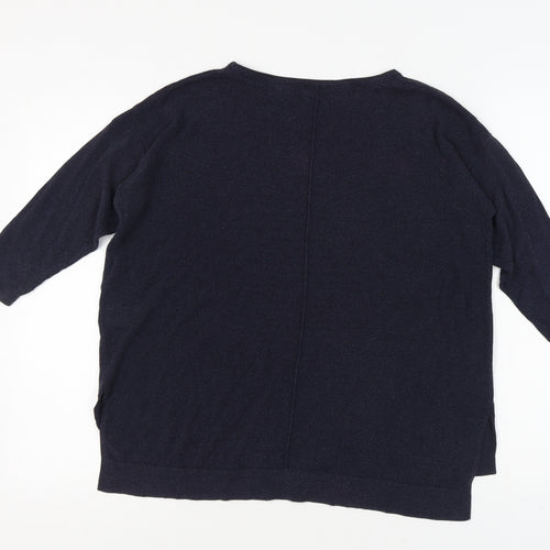 White Stuff Women's Blue Pullover Jumper, Size 14