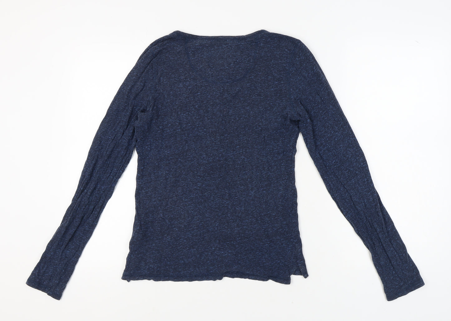 Superdry Women's Blue Henley Long Sleeve T-Shirt
