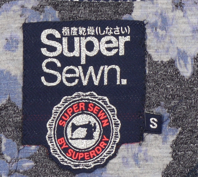Superdry Women's Blue Henley Long Sleeve T-Shirt