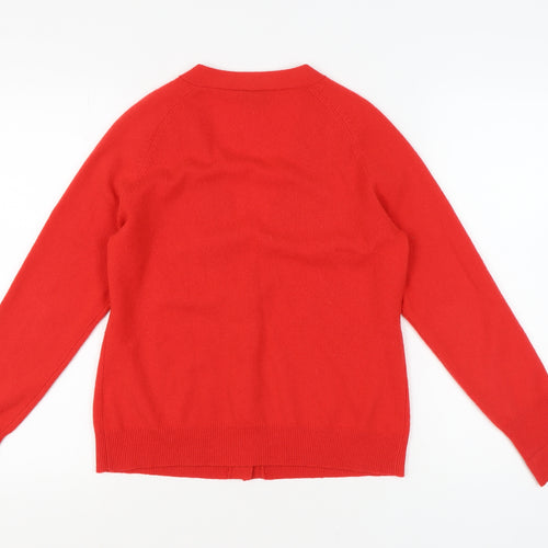 Jaeger Women's Red Cashmere Cardigan M