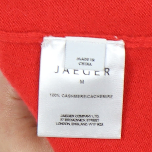 Jaeger Women's Red Cashmere Cardigan M