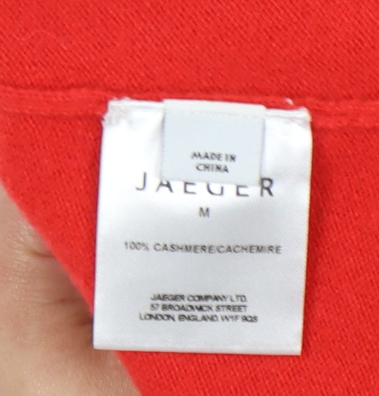 Jaeger Women's Red Cashmere Cardigan M