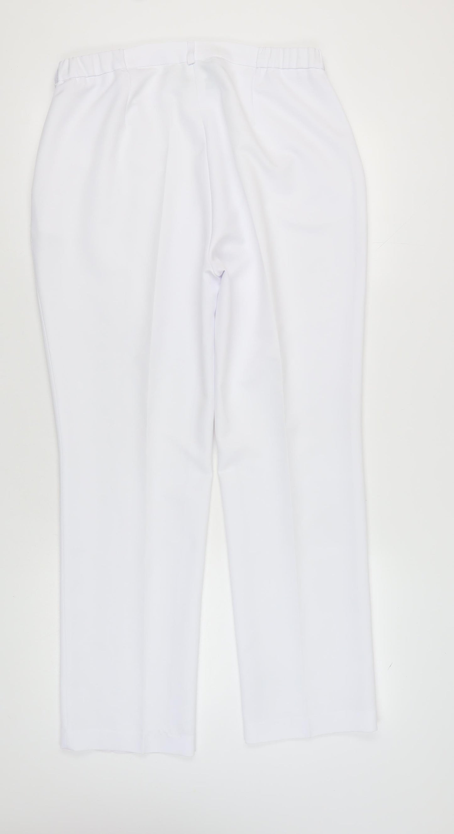 Emsmorn Women's White Regular Fit Trousers, Size 18