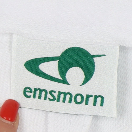 Emsmorn Women's White Regular Fit Trousers, Size 18