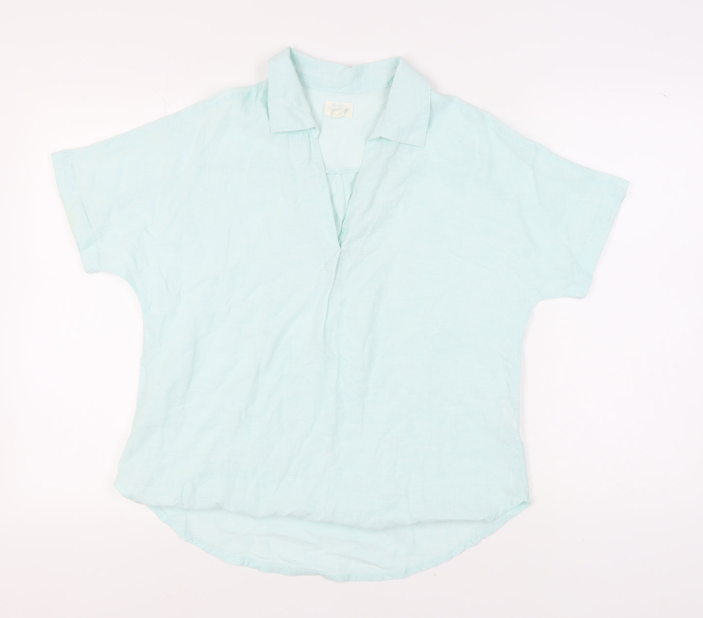 Mountain Warehouse Women's Blue Linen Blouse, Size 12
