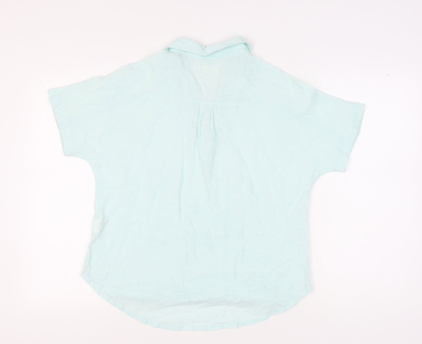 Mountain Warehouse Women's Blue Linen Blouse, Size 12