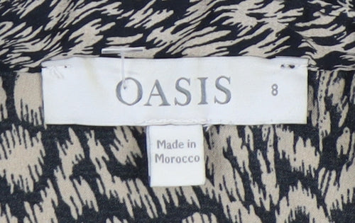 Oasis Women’s Multicoloured Blouse Size 8 Button Collar