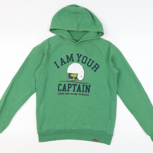 Woolrich Green Peanuts Graphic Hoodie, Unisex Size 12