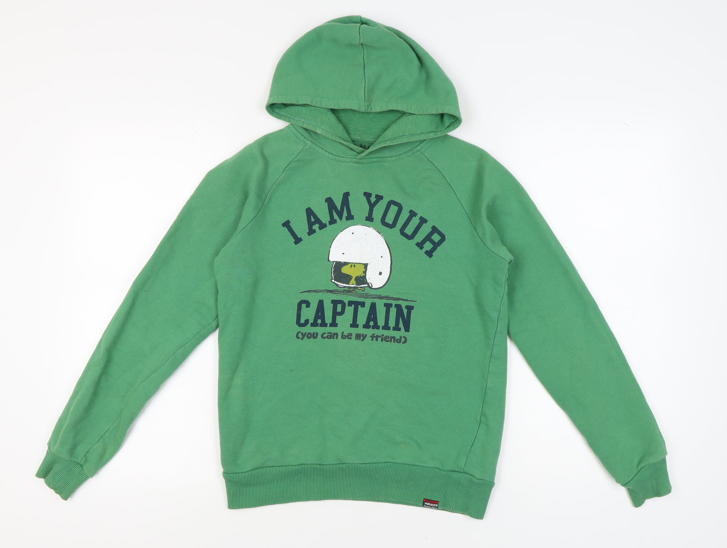 Woolrich Green Peanuts Graphic Hoodie, Unisex Size 12