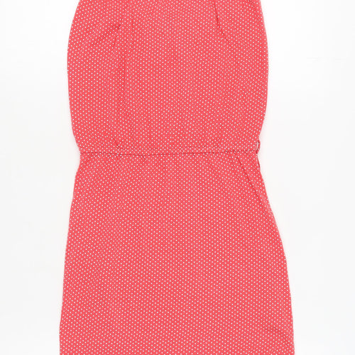 Billabong Women's Red Polka Dot Strapless Dress XS