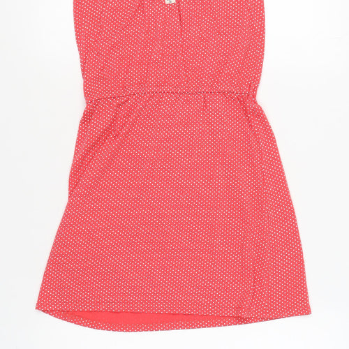 Billabong Women's Red Polka Dot Strapless Dress XS