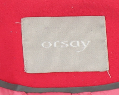 Orsay Women's Red Blazer Jacket Size 6, Single-Breasted