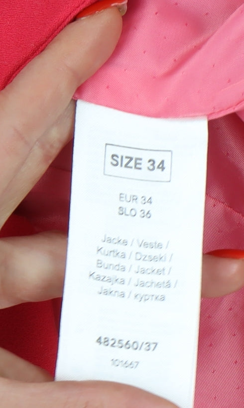 Orsay Women's Red Blazer Jacket Size 6, Single-Breasted