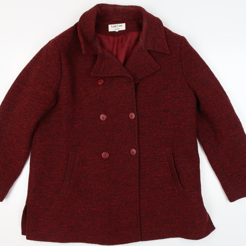 Lady Line Women's Red Pea Coat Size 18