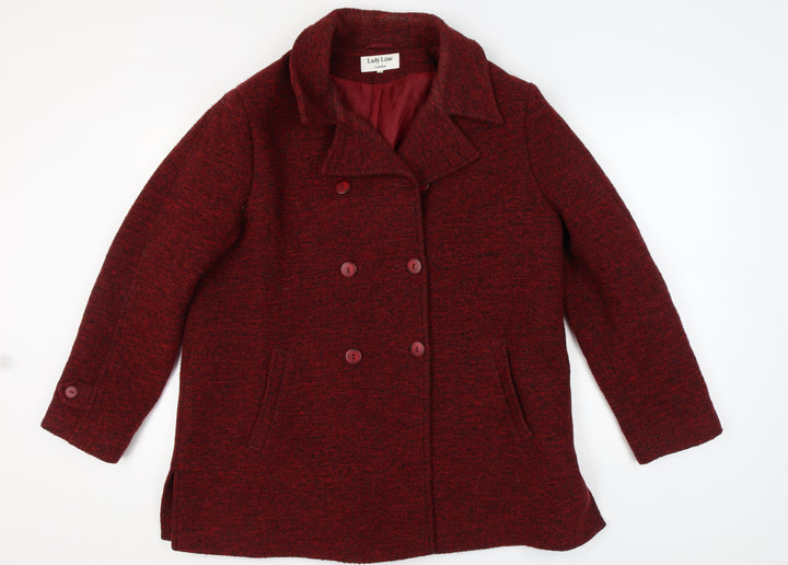 Lady Line Women's Red Pea Coat Size 18