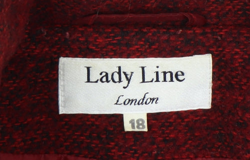 Lady Line Women's Red Pea Coat Size 18