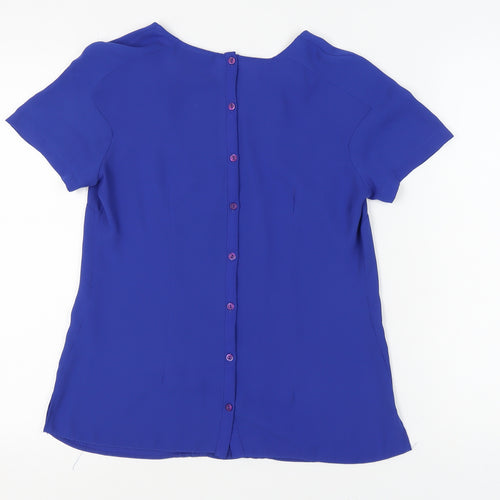 Wallis Women's Blue Blouse Size 10, Crew Neck, Casual