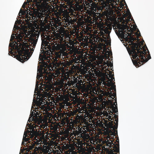 Roman Women's Black Floral Dress Size 14
