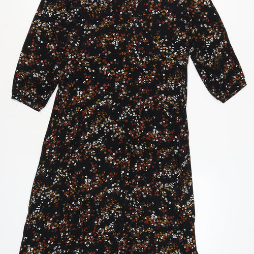 Roman Women's Black Floral Dress Size 14