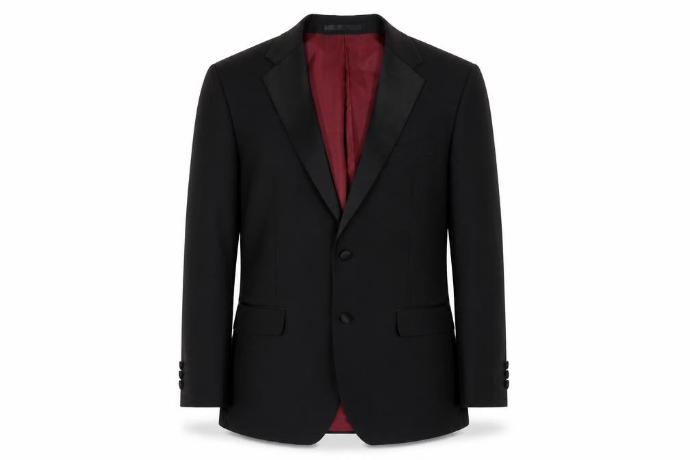 Front view of Scott & Taylor Men's Black Blazer Jacket 40 Short