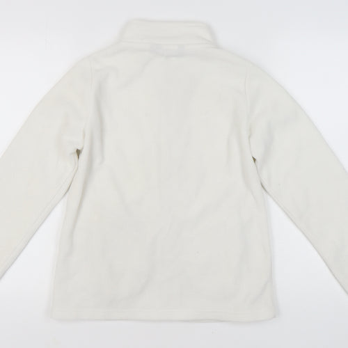 Isle Women's White Basic Fleece Jacket Size S