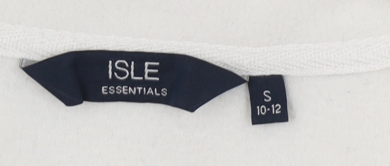 Isle Women's White Basic Fleece Jacket Size S