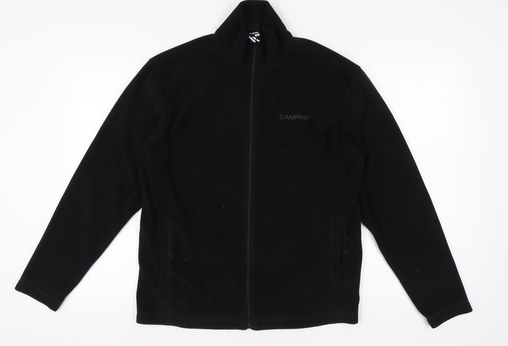 Campri Men's Black Fleece Jacket, Size L, Outdoor