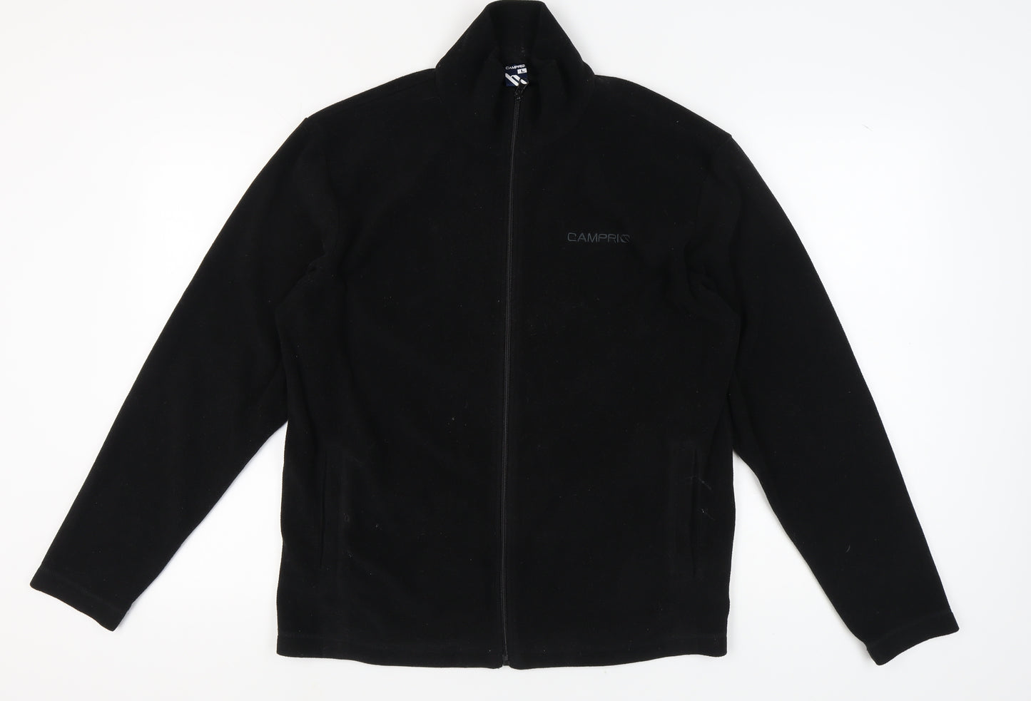 Campri Men's Black Fleece Jacket, Size L, Outdoor