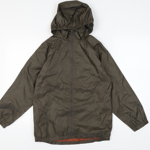 Gianni Heer Boys Green Windbreaker Jacket, Size 13 Years, Hooded