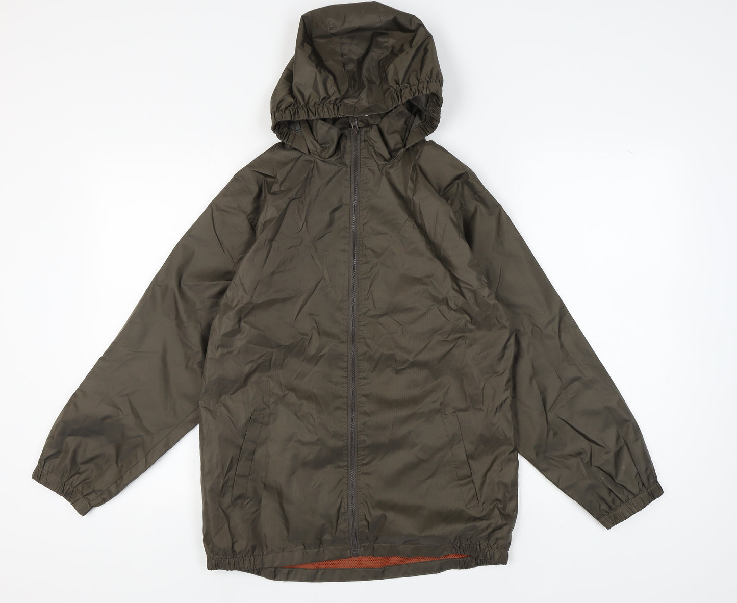 Gianni Heer Boys Green Windbreaker Jacket, Size 13 Years, Hooded