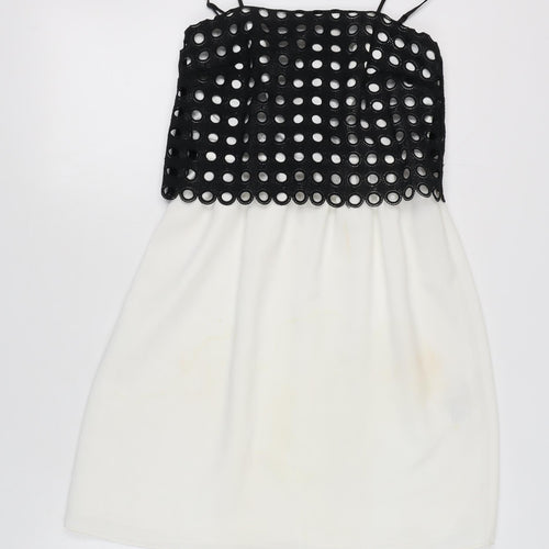 Coast Women's Black & White Mini Dress, Size 8