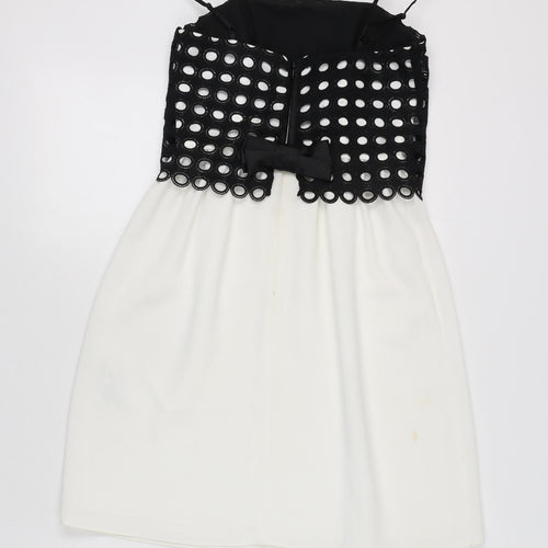 Coast Women's Black & White Mini Dress, Size 8