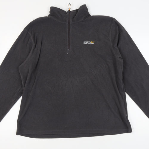 Regatta Men's Black Fleece Pullover Sweatshirt XL