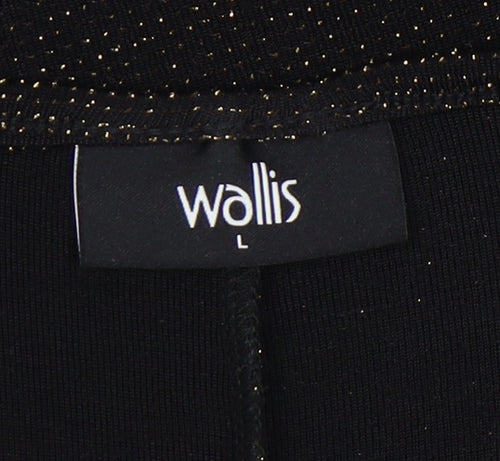 Wallis Women's Black Glitter Blouse Size L