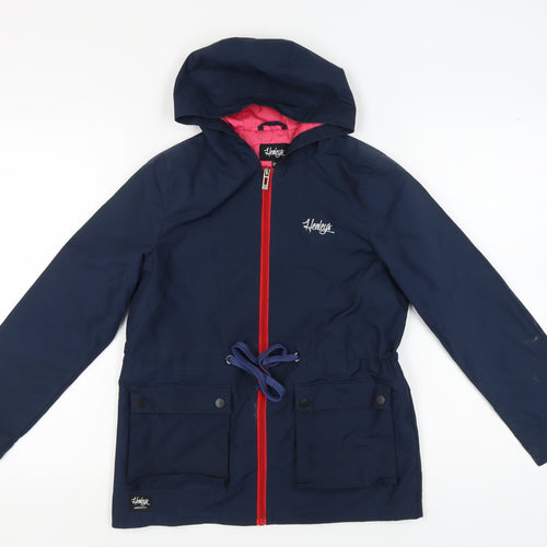 Henleys Girls Blue Jacket 9-10 Years Hooded Mid-Length