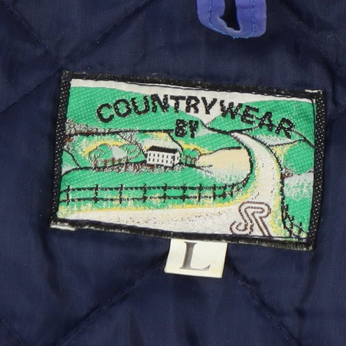Countrywear Men's Blue Puffer Jacket L Winter