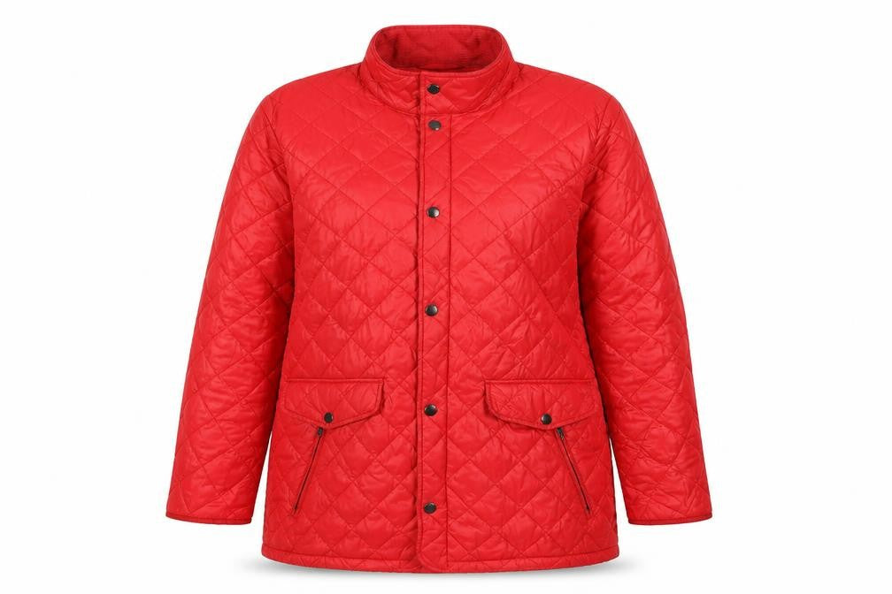 French Connection Women's Red Quilted Jacket L