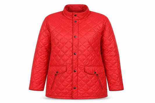 Front view of French Connection Women's Red Quilted Jacket L